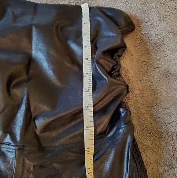 Koral Lustrous Mesh Faux Leather Maternity Leggings - Picture 8 of 10